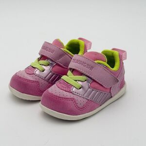 Tsukihoshi Toddler Sneakers in Pink/Apple Textile Upper Hook and Loop - US Kids